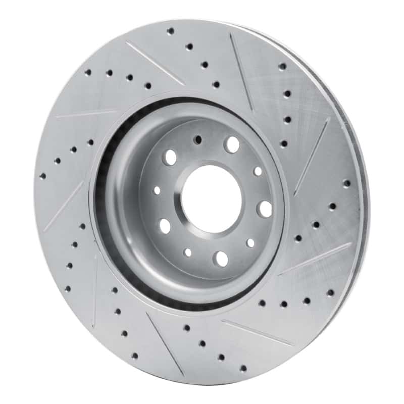 R1 Concepts — R1 14-25 Cadillac CT5 Front Left Drilled & Slotted Silver Brake Rotor
R1 Brake Rotor Drill - view 4