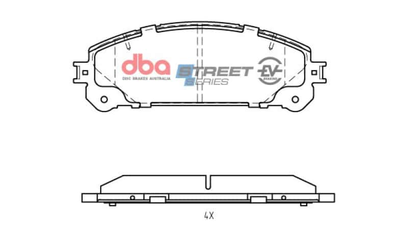 DBA — DBA 15-18 Lexus NX200t Front SSEV Street Series Brake Pads
Brake Pad - view 1