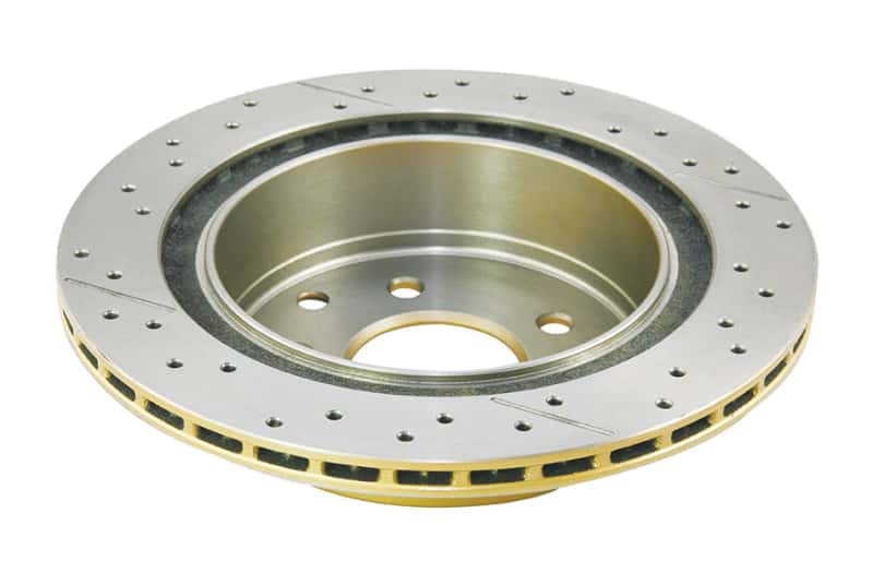 DBA — DBA 03-24 Infiniti G35 Standard Brakes Rear Street Series Drilled & Slotted Rotor w/Gold Hat
X Street Series
Brake Rotor - view 2
