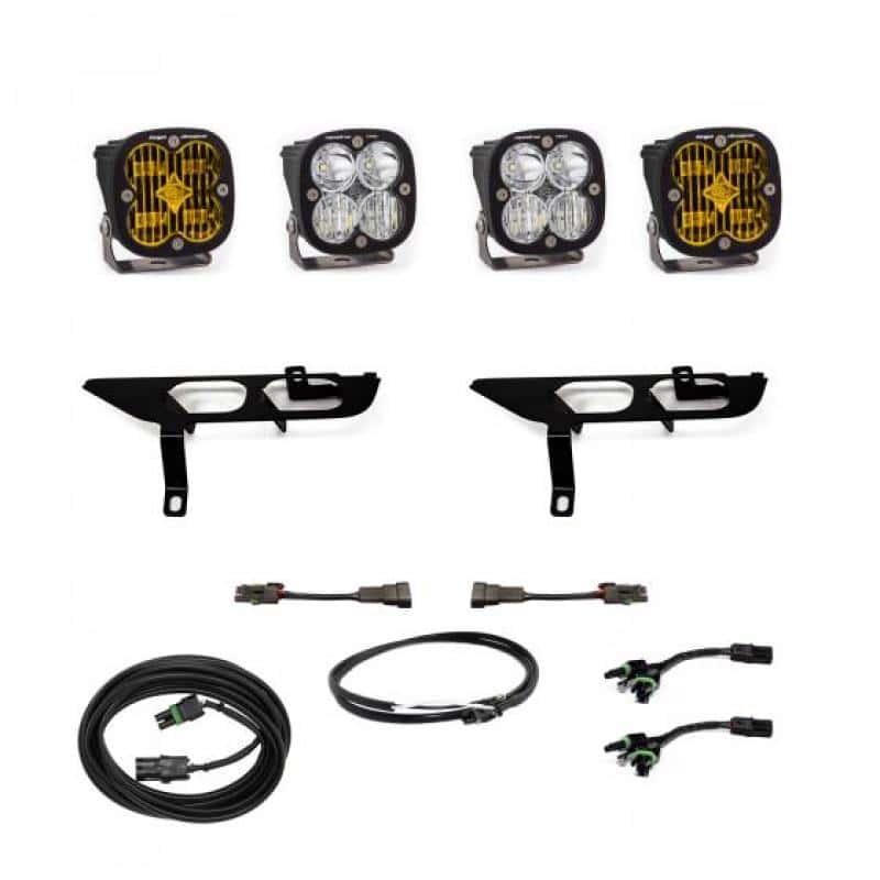 Baja Designs — Baja Designs 2021+ Ford F150 Fog Pocket Kit SAE Amber Squadron Pro DC - view 2