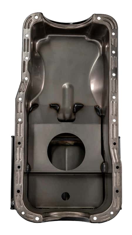Moroso — Moroso Ford 351W (w/Front Sump) Kicked Out Wet Sump 7qt 8in Steel Oil Pan - view 3