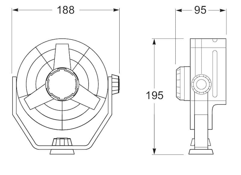 Hella — Hella Fan Turbo 2Speed 12V Wht - view 4