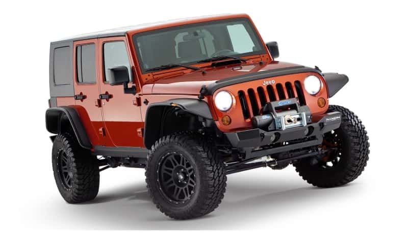 Bushwacker — Bushwacker 07-18 Jeep Wrangler Unlimited Flat Style Flares 4pc 4-Door Sport Utility Only - Black
FF Jeep Flat Sty 4Pc - view 5
