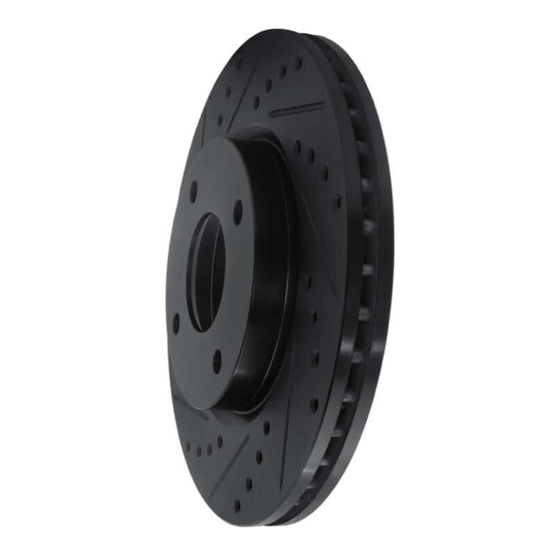R1 Concepts — R1 07-14 Nissan Sentra Front Left Drilled & Slotted Black Brake Rotor
R1 Brake Rotor Drill - view 2