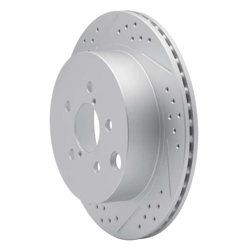 R1 Concepts — R1 14-18 Subaru Forester Rear Left Drilled & Slotted Geo-Carbon Rotor - view 2