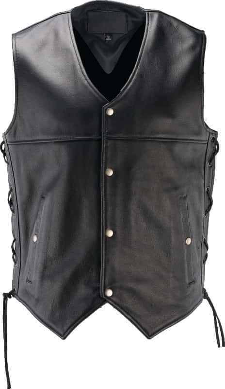 Kuryakyn — Kuryakyn Leather By River Road Old Skool Leather Vest Black - Large - view 1
