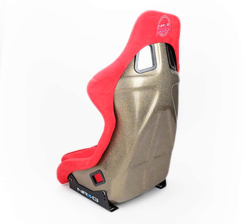 NRG — NRG FRP Bucket Seat ULTRA Edition - Large (Red Alcantara/Gold Glitter Back) - view 6