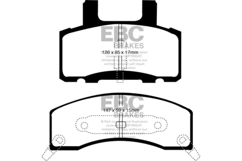 EBC — EBC 90-93 Chevrolet C20 8600 LB Greenstuff Front Brake Pads
Disc Brake Pad - view 1