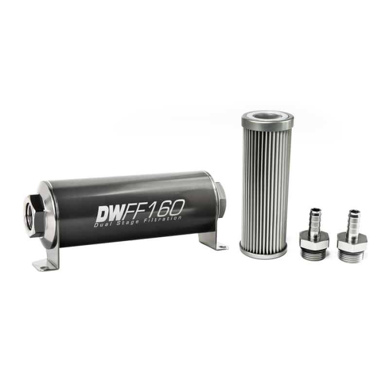 DeatschWerks — DeatschWerks Stainless Steel 3/8in 10 Micron Universal Inline Fuel Filter Housing Kit (160mm)
Filtration - view 2