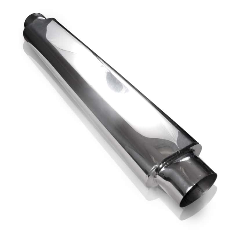 Stainless Works — Stainless Works Smooth Oval Muffler - 24in Long 2 1/4in ID Inlets Both Ends
Exhaust System - view 1