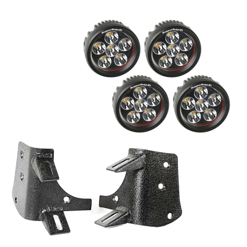 Rugged Ridge — Rugged Ridge 97-06 Jeep Wrangler TJ/LJ 3.5in Round Dual A-Pillar LED Kit
OFFROAD_LIGHTING
OrdRacingLampKt - view 2