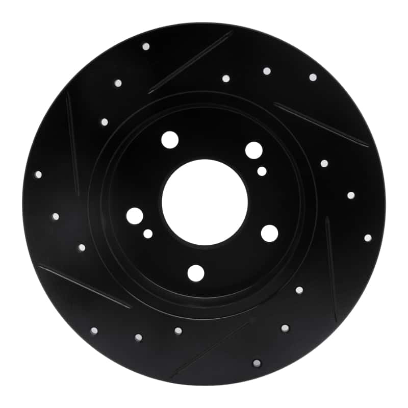 R1 Concepts — R1 94-04 Infiniti I30 Rear Right Drilled & Slotted Black Brake Rotor
R1 Brake Rotor Drill - view 5