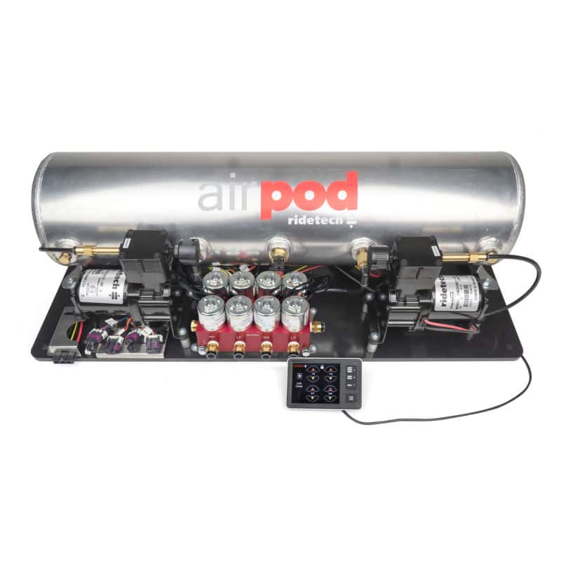 Ridetech — Ridetech RidePro E5 Air Ride Control System 5Gal Dual Compressor AirPod Hi-Flow Big Red 3/8in Valves
5 Gallon AirPod BigR - view 2