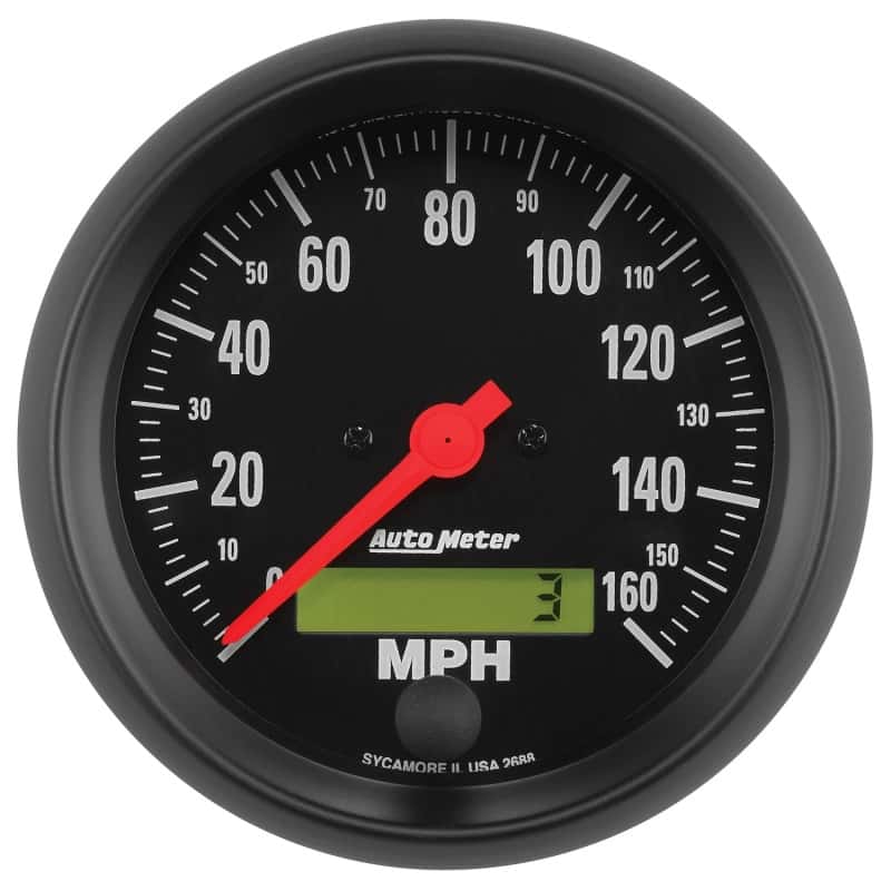 AutoMeter — Autometer Z-Series 3 3/8in 160 MPH Electric Speedometer w/ LCD Odometer
3.4" SPD 160MPH EL Z - view 1