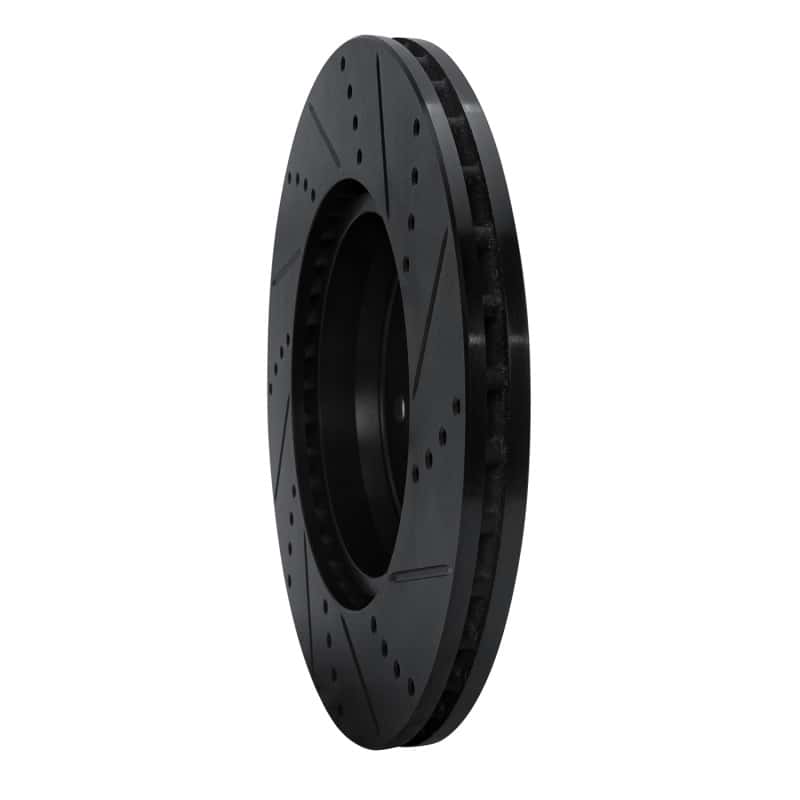 R1 Concepts — R1 16-23 Mercedes-Benz GLC250 (South America) Rear Left Drilled & Slotted Black Brake Rotor
R1 Brake Rotor Drill - view 4
