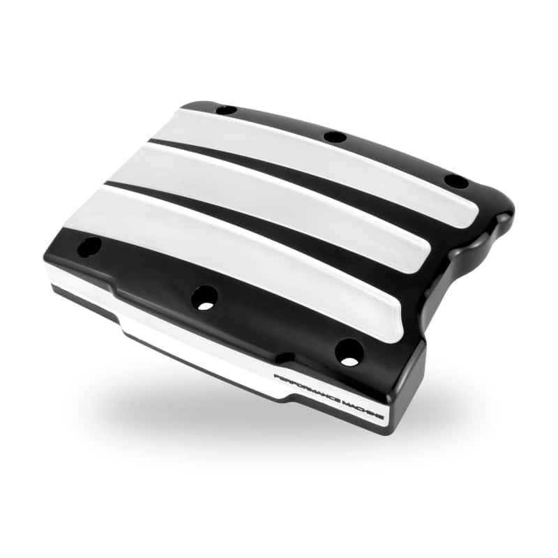 Performance Machine — Performance Machine Twin Cam Scallop Rocker Cover - Contrast Cut Platinum - view 1