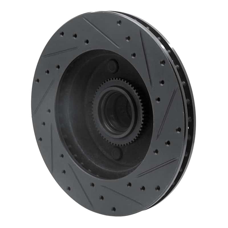 R1 Concepts — R1 94-03 Ford E-150 Econoline Front Left Drilled & Slotted Black Brake Rotor
R1 Brake Rotor Drill - view 4