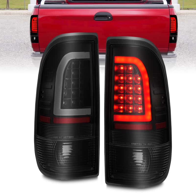 ANZO — ANZO 1997-2003 Ford F-150 LED Tail Lights w/ Light Bar Black Housing Smoke Lens
Tail Light Set - view 2