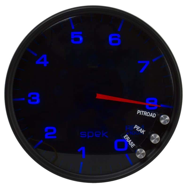 AutoMeter — Autometer Spek-Pro Gauge Tachometer 5in 8K Rpm W/Shift Light & Peak Mem Black/Smoke/Black
GA 5" 8KRPM BSB SPEK - view 5