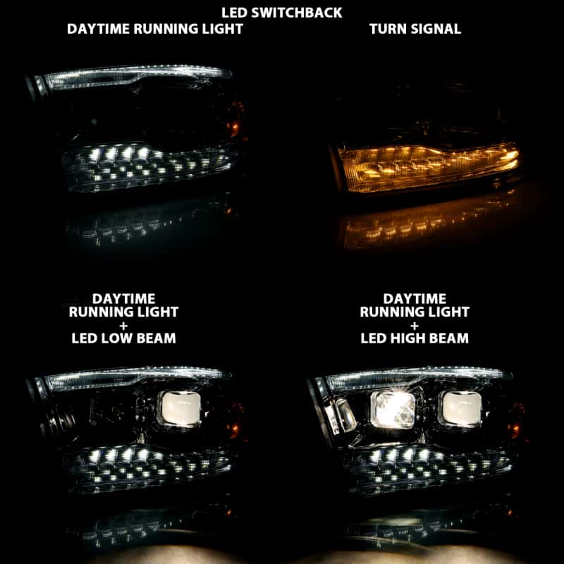 ANZO — ANZO 2009-2018 Dodge Ram 1500 Projector H.L. Switchback Chrome Amber
Head Light Set
HdLtSet - view 15