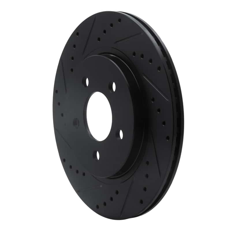 R1 Concepts — R1 05-14 Ford Mustang Rear Left Drilled & Slotted Black Brake Rotor
R1 Brake Rotor Drill - view 2