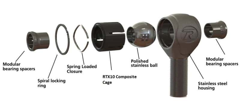 Ridetech — Ridetech R-Joint Rod End with 3/4in-16 Left Hand Thread
R-Joint 3/4" x 5/8" - view 3