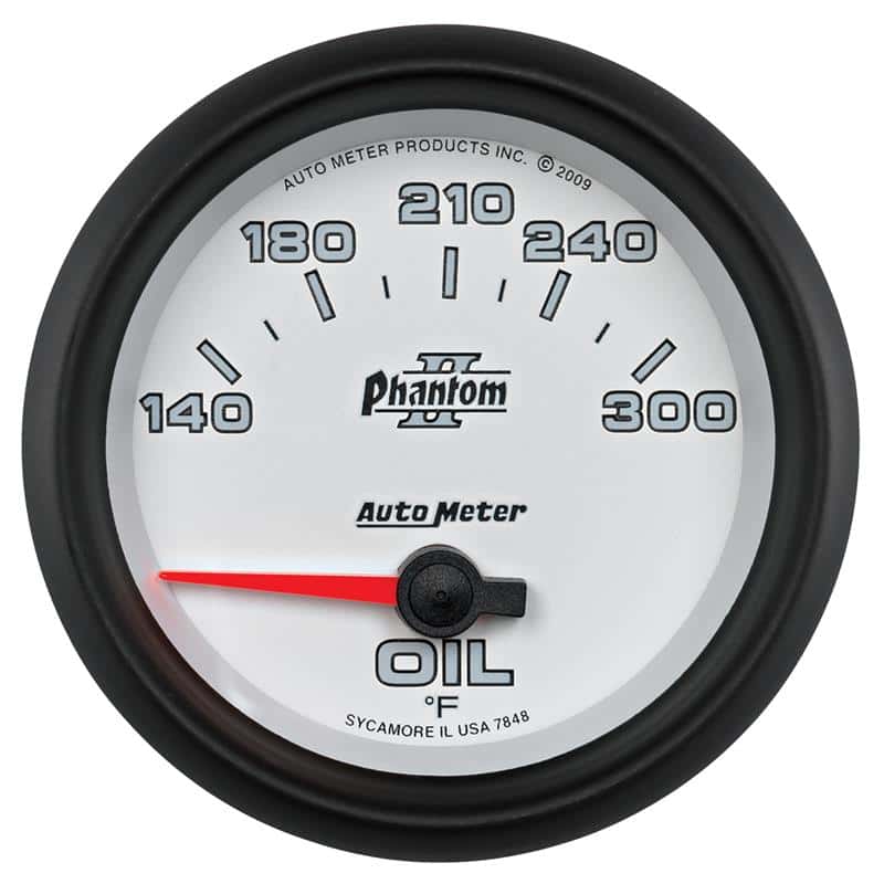 AutoMeter — Autometer Phantom II 2 5/8in 140-300 Degree F Short Sweep Electronic Oil Temperature Gauge
2-5/8" OIL TEMP, 140 - view 2