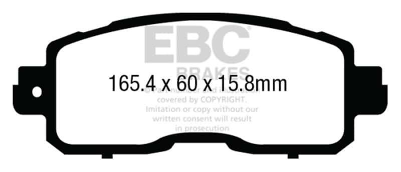EBC — EBC 13+ Nissan Altima 2.5 (L33) Sedan Greenstuff Front Brake Pads
Disc Brake Pad - view 1