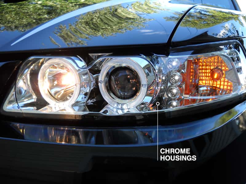 Raxiom — Raxiom 99-04 Ford Mustang Dual LED Halo Projector Headlights- Chrome Housing (Clear Lens)
Headlights - view 12