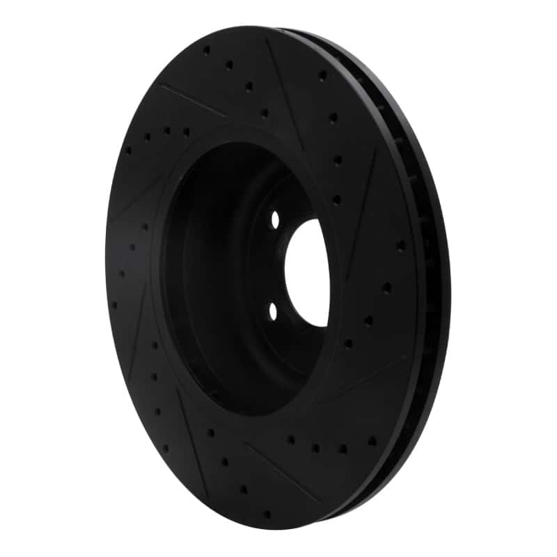 R1 Concepts — R1 04-10 BMW 550I Front Left Drilled & Slotted Black Brake Rotor
R1 Brake Rotor Drill - view 4