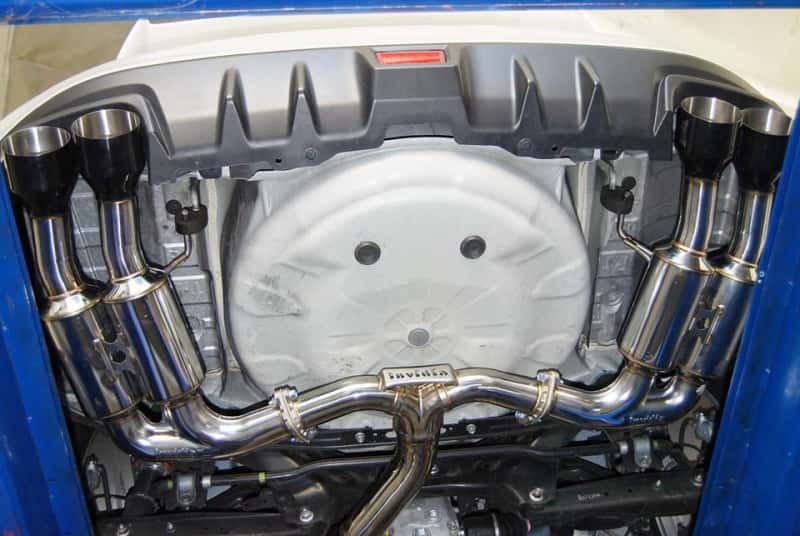 Invidia — Invidia 2015+ Subaru WRX / STI Gemini/R400 Single Layer Quad Black Tip Cat-Back Exhaust - view 2