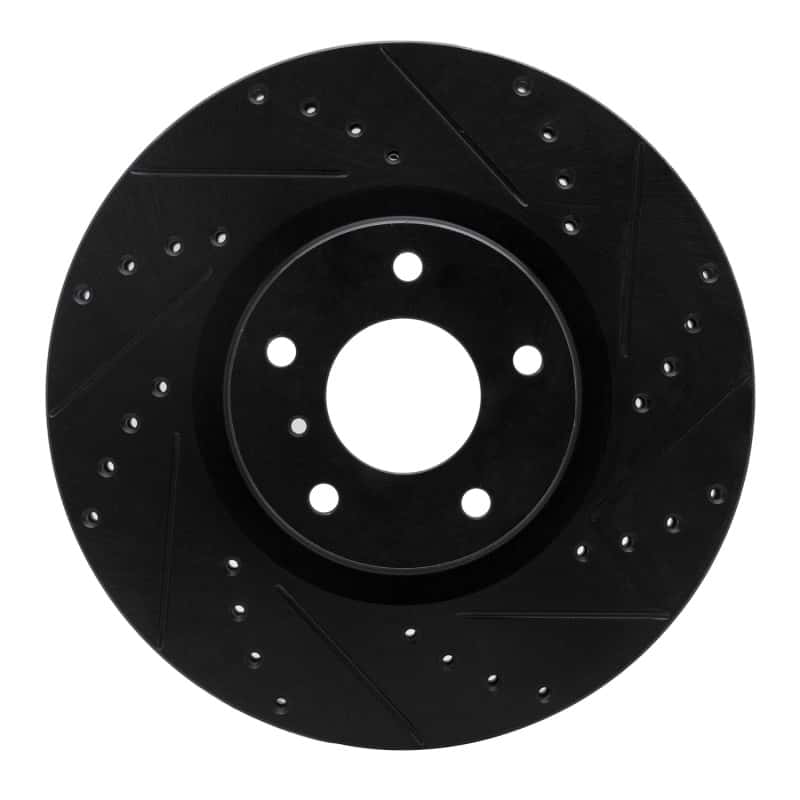 R1 Concepts — R1 03-23 Infiniti FX35 Front Right Drilled & Slotted Black Brake Rotor
R1 Brake Rotor Drill - view 1