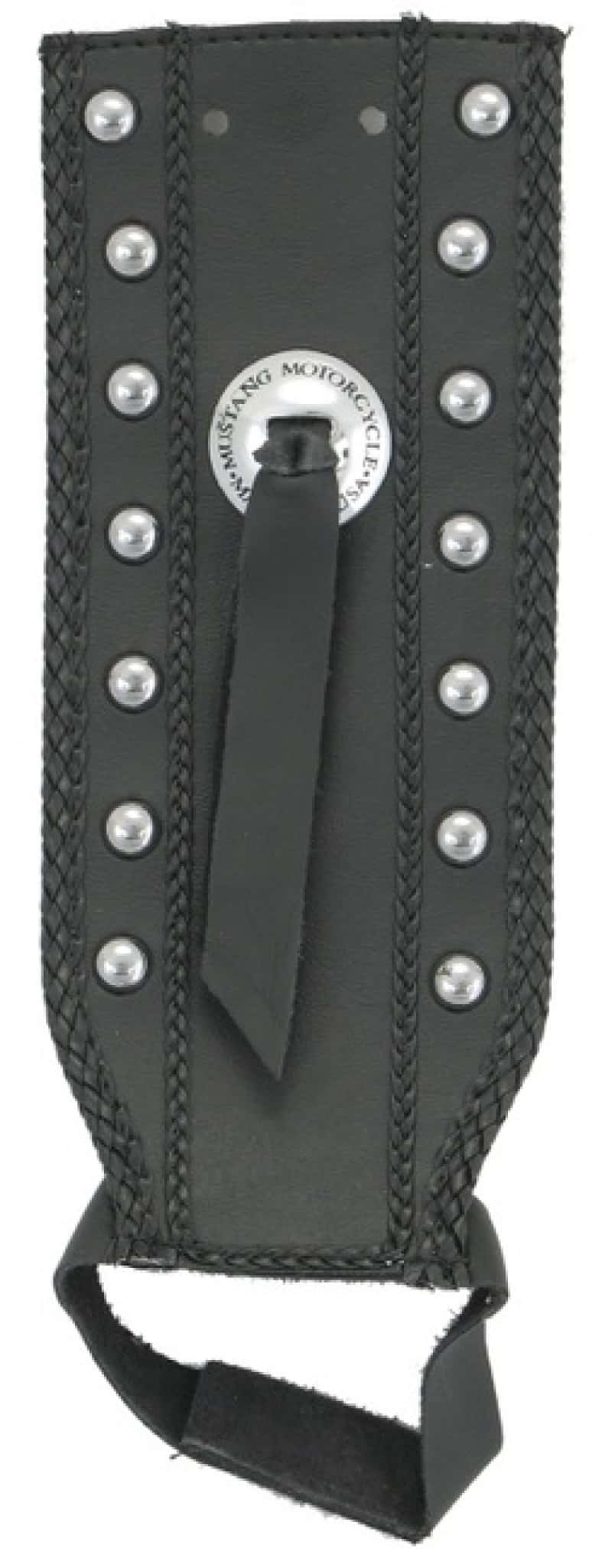 Mustang Motorcycle — Mustang 93-03 Harley Dyna Wide Glide Tank Bib w/Studs - Black - view 1