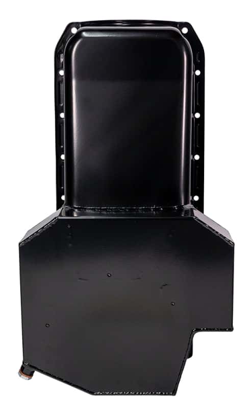 Moroso — Moroso 86-Up Chevrolet Small Block (w/1 Pc Seal) Road Race Wet Sump 7qt 7.5in Steel Oil Pan - Black - view 3