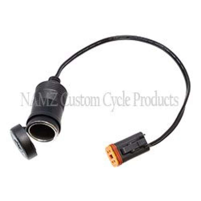 NAMZ — NAMZ 94-13 FLHR/FLT/FLTR/FLHT/FLHX & Trike Models Plug-N-Play Power Port w/Dust Cover (HD 91843-97) - view 2