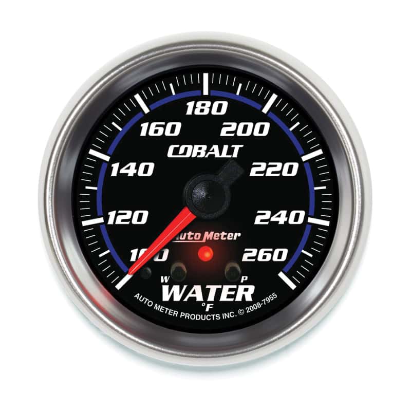 AutoMeter — Autometer Cobalt 66.7mm 100-260 Degree F DSM Water Temperature Gauge
GA 2.6" WTMP STPR CB - view 2