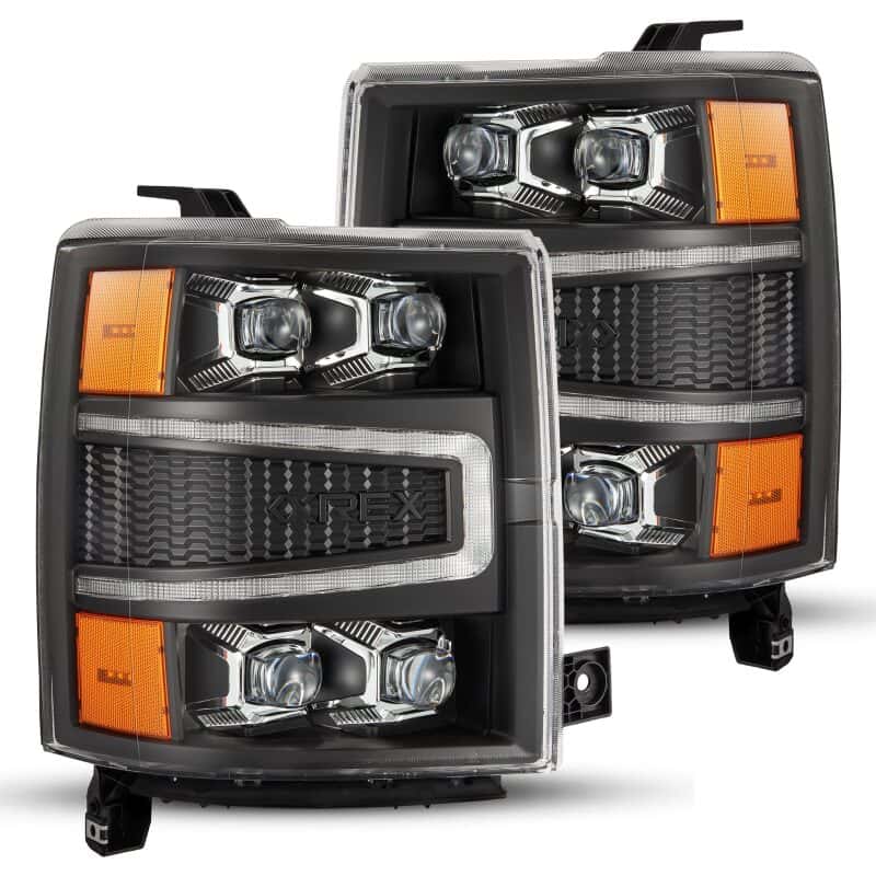 AlphaRex — AlphaRex 04-15 Chevy 1500HD NOVA-Series LED Proj Headlights Black w/Activ Light/Seq Signal & SB DRL
Projector Headlights - view 1