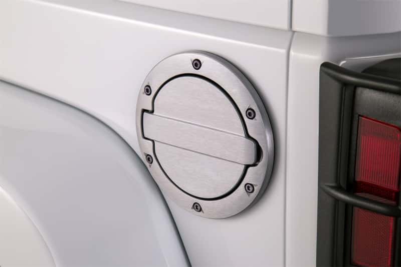 AMP Research — AMP Research 2007-2017 Jeep Wrangler JK 2/4 Door Fuel Door - Brushed - view 5