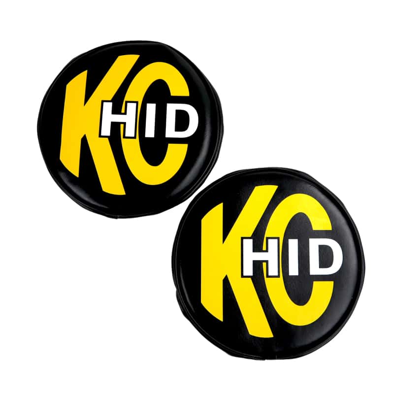 KC HiLiTES — KC HiLiTES 8in. Round Soft Cover HID (Pair) - Black w/Yellow Brushed KC Logo
Accessories - view 2