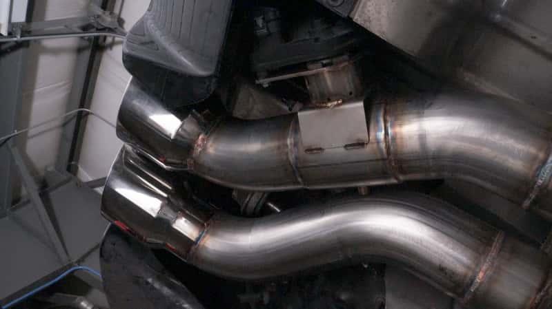 Stainless Works — Stainless Works 2016-18 Cadillac CTS-V Sedan Axle Back System Dual-Mode Turbo Mufflers 4in Tips
Exhaust System - view 14