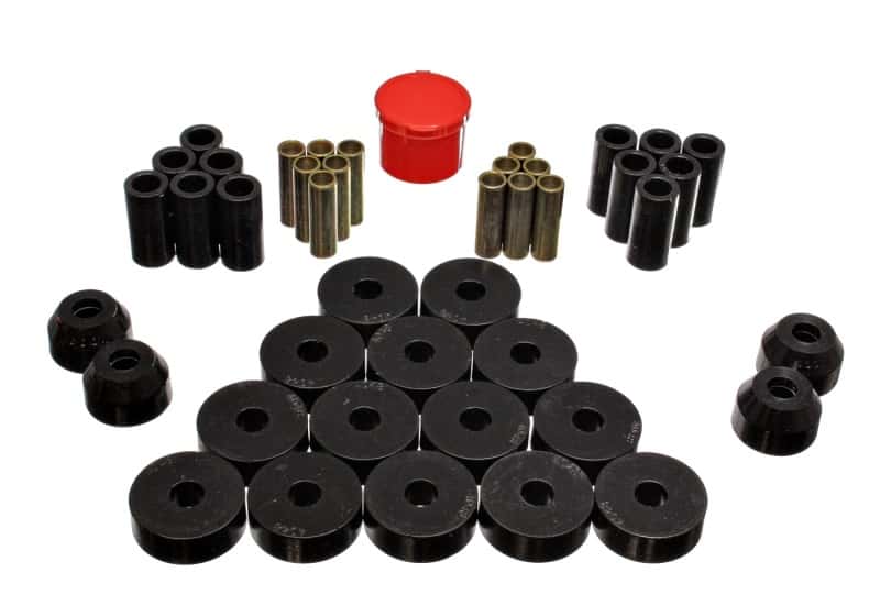 Energy Suspension — Energy Suspension 55-75 Jeep CJ5/CJ6 Black Hyper-Flex Master Bushing Set
Master Bushing Kit - view 2
