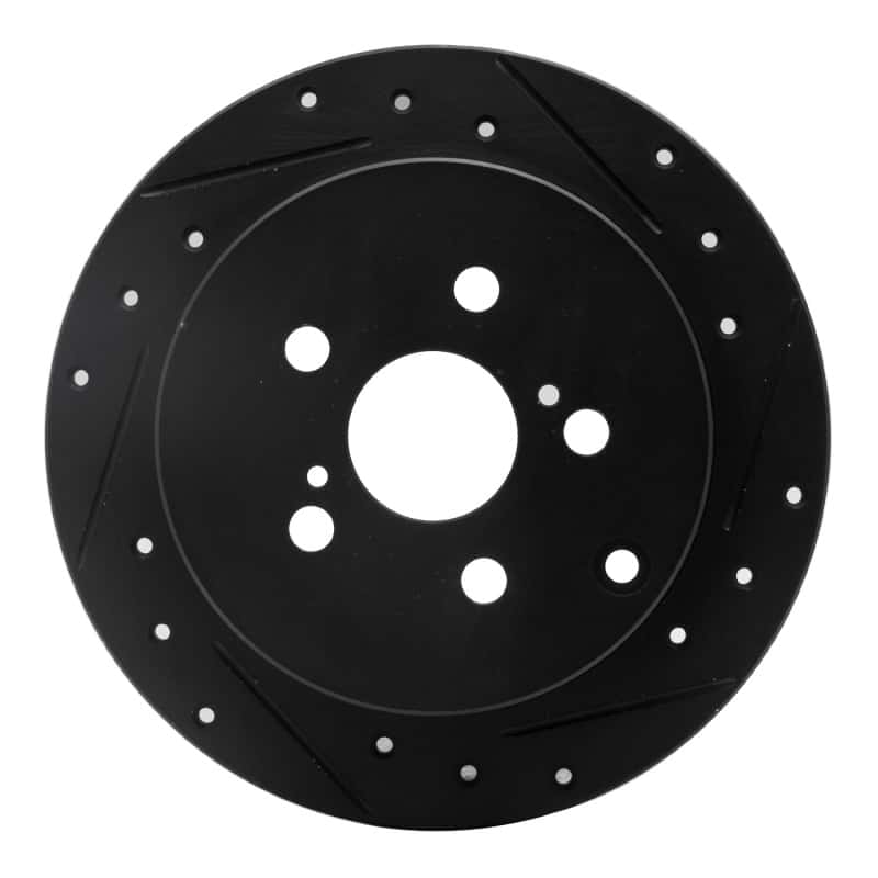 R1 Concepts — R1 00-10 Pontiac Vibe Rear Right Drilled & Slotted Black Brake Rotor
R1 Brake Rotor Drill - view 1