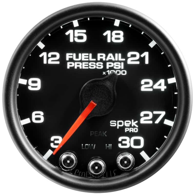 AutoMeter — Autometer Spek-Pro Gauge Rail Press 2 1/16in 30Kpsi Stepper Motor W/Peak & Warn Blk/Blk
GA 2" RAILP BCB SPEK - view 2