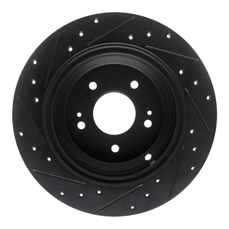 R1 Concepts — R1 18-23 Genesis G70 Rear Right Drilled & Slotted Black Brake Rotor
R1 Brake Rotor Drill - view 5