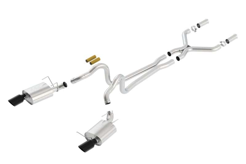Borla — Borla 13-14 Mustang GT/Boss 302 5.0L V8 RWD Single Split Rear Exit ATAK Black Chrome CB Exhaust
Cat-Back System
ExhstSysKt - view 3