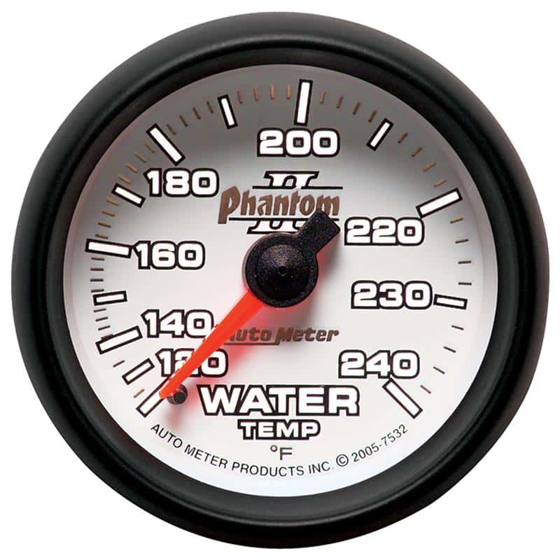AutoMeter — Autometer Phantom II 2-1/16in 120-240 Degree F Mechanical Water Temp Gauge
2-1/16" WATER TEMP, - view 3