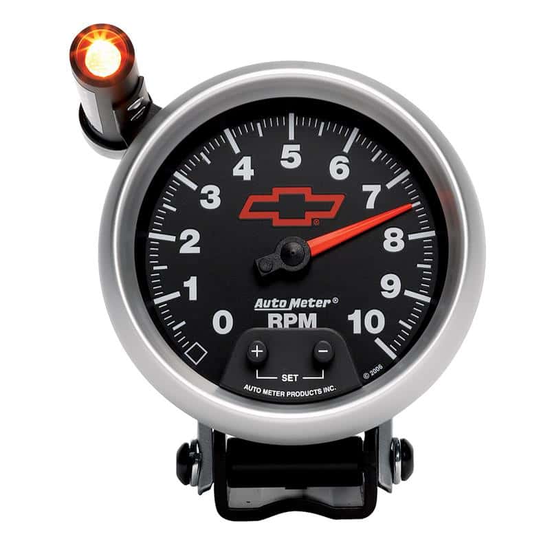 AutoMeter — Autometer GM Red Bowtie Black 3-3/4in 0-10000 RPM Pedestal Mount Tachometer Quick-Lite
3-3/8" TACH, 10,000 - view 2