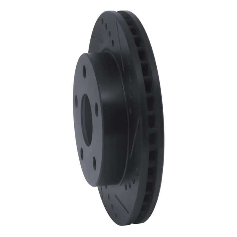 R1 Concepts — R1 91-94 Toyota Previa Front Right Drilled & Slotted Black Brake Rotor
R1 Brake Rotor Drill - view 2