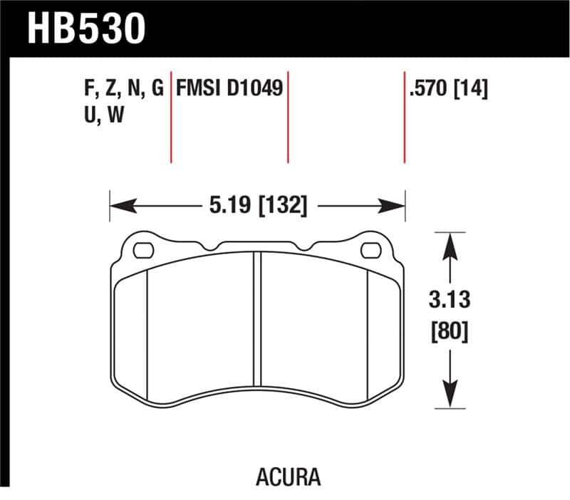 Hawk Performance — Hawk HP+ Street Brake Pads
Disc Brake Pad - view 1
