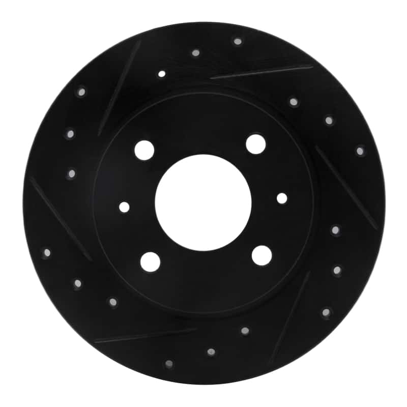 R1 Concepts — R1 86-06 Nissan Pulsar NX Front Left Drilled & Slotted Black Brake Rotor
R1 Brake Rotor Drill - view 1